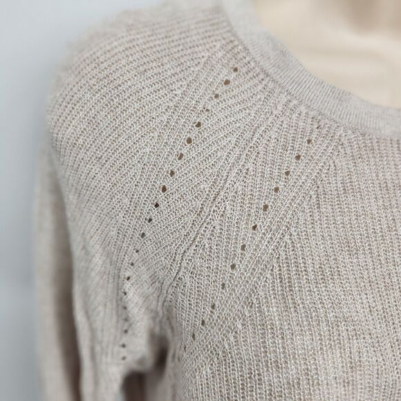 Tahari Pullover Sweater Womens Size Medium Relaxed Fit Light Weight Linen Blend - Picture 5 of 11